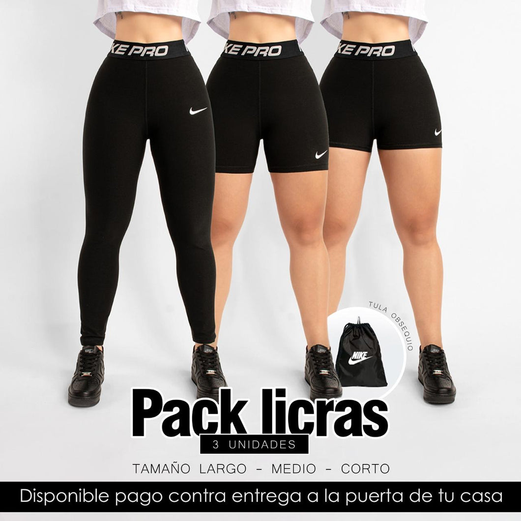 PACK LICRAS NIKE PRO 3.0