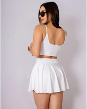 Cargar imagen en el visor de la galería, SET (FALDASHORT+TOP) BLANCO
